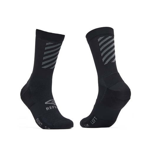 Cyklistické ponožky EKOI Perf REFLECTIVE 18 cm Černé