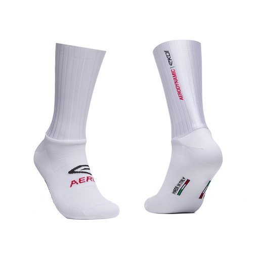 Chaussettes EKOI Racing PRO AERODYNAMIC Blanches