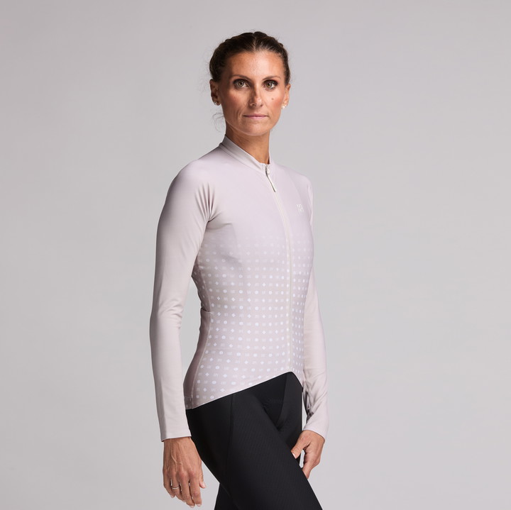 MAILLOT MANCHES LONGUES RACING EKOI X MARION ROUSSE BEIGE W