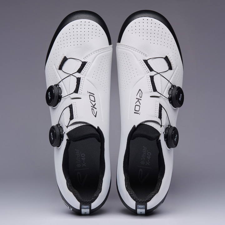 Chaussures vtt EKOI Perf XC R4 Blanches Noires