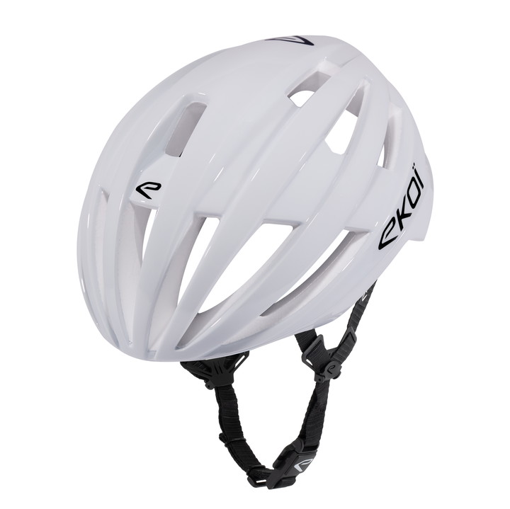 Casque EKOI GARA WHITE ELEGANCE LOGO NOIR