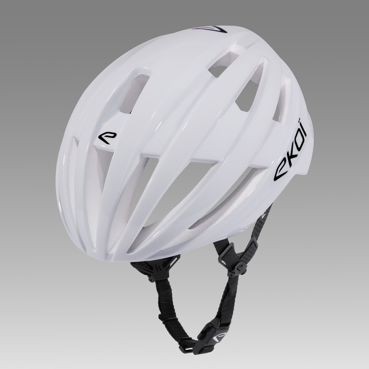 Casque EKOI GARA WHITE ELEGANCE LOGO NOIR