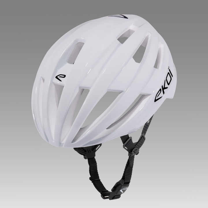Casque EKOI GARA WHITE ELEGANCE LOGO NOIR