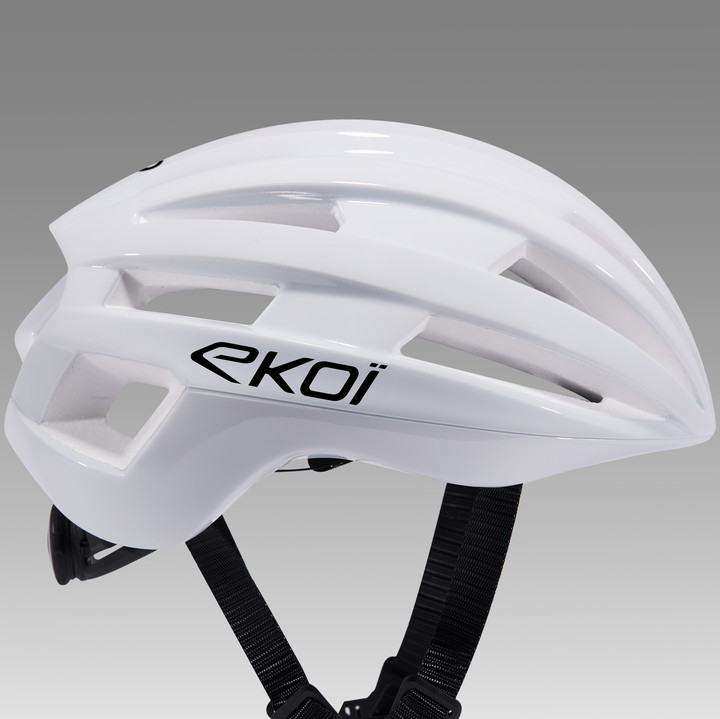 Casque EKOI GARA WHITE ELEGANCE LOGO NOIR