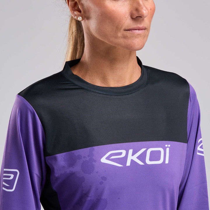 MAILLOT VTT MANCHES LONGUES PERF VIOLET FEMME