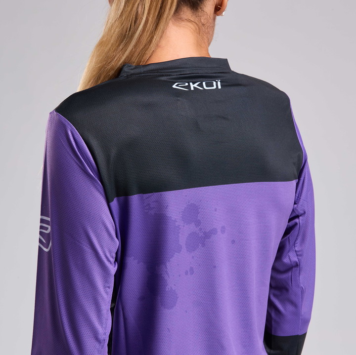 MAILLOT VTT MANCHES LONGUES PERF VIOLET FEMME