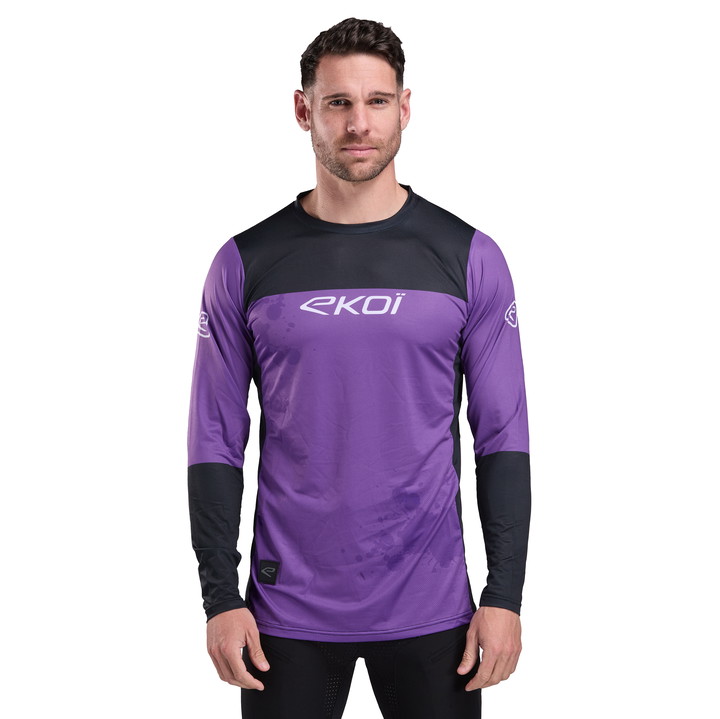 MAILLOT VTT MANCHES LONGUES EKOI PERF VIOLET