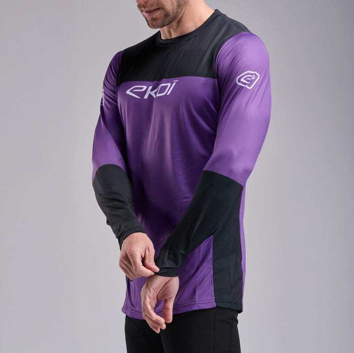 MAILLOT VTT MANCHES LONGUES EKOI PERF VIOLET