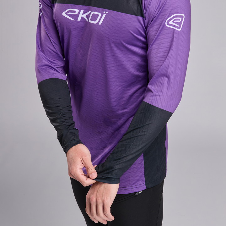 MAILLOT VTT MANCHES LONGUES EKOI PERF VIOLET