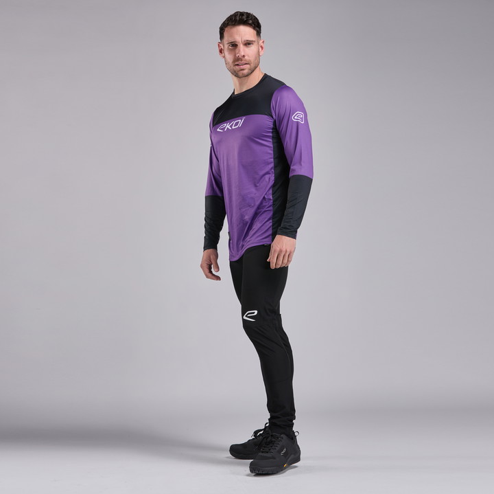 MAILLOT VTT MANCHES LONGUES EKOI PERF VIOLET