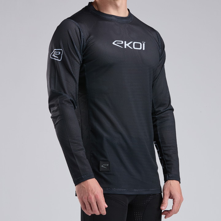 MAILLOT VTT MANCHES LONGUES EKOI RACING NOIR 