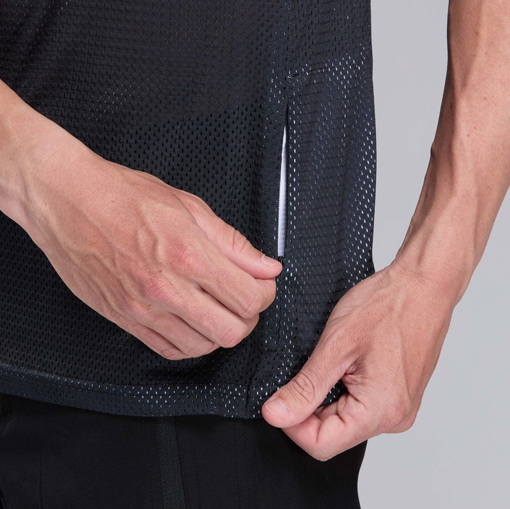 MAILLOT VTT MANCHES COURTES EKOI RACING NOIR