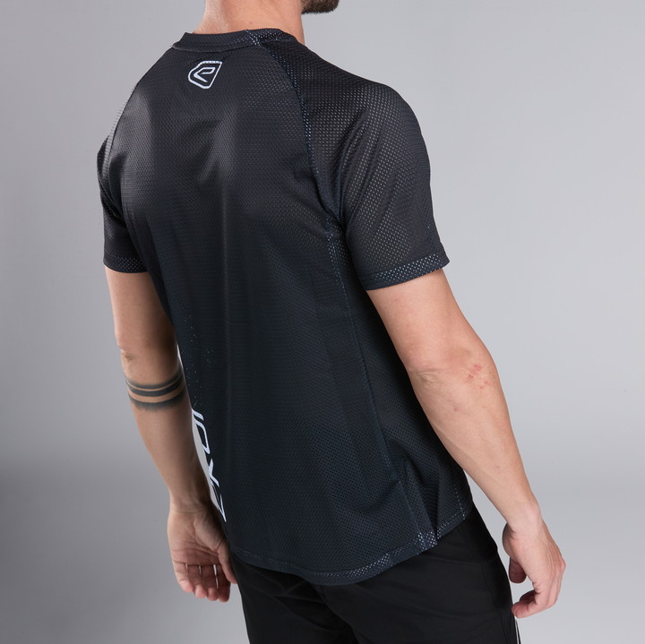 MAILLOT VTT MANCHES COURTES EKOI RACING NOIR