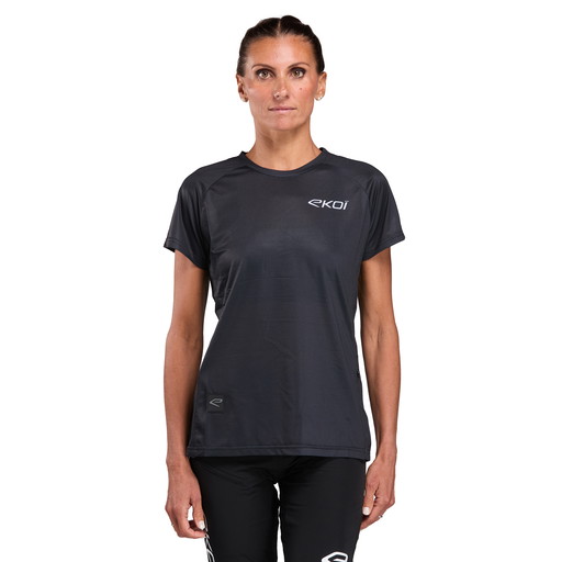 Maillot VTT femme manches courtes EKOI Perf Noir