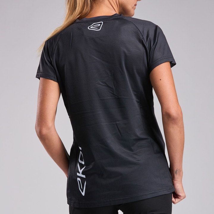 Maillot VTT femme manches courtes EKOI Perf Noir