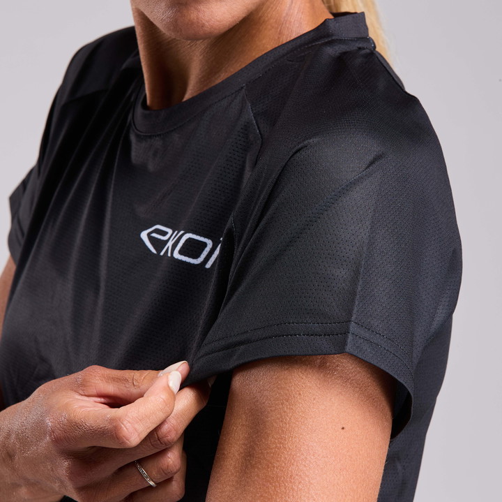 Maillot VTT femme manches courtes EKOI Perf Noir