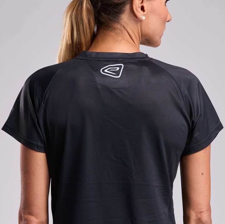 Maillot VTT femme manches courtes EKOI Perf Noir