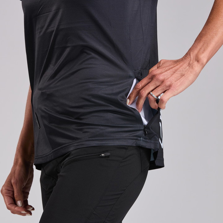 Maillot VTT femme manches courtes EKOI Perf Noir