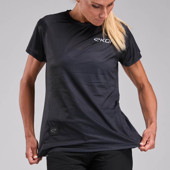 Maillot VTT femme manches courtes EKOI Perf Noir