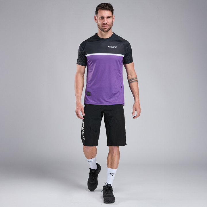 MAGLIA MTB MANICHE CORTE EKOI PERF VIOLA