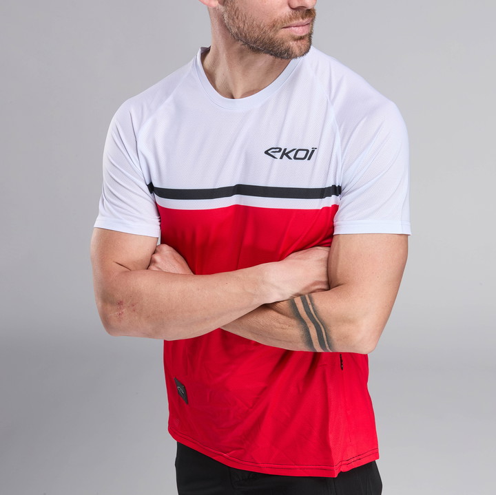 EKOI PERF KORTE MOUWEN MTB SHIRT ROOD