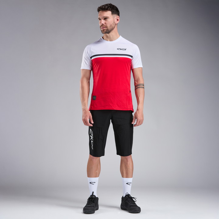 EKOI PERF KORTE MOUWEN MTB SHIRT ROOD
