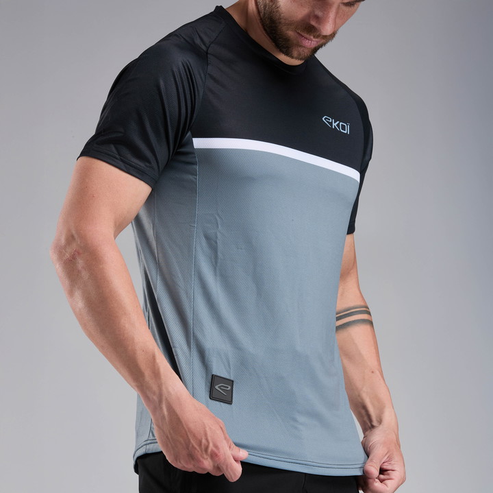 EKOI PERF GRAUES KURZARM-MTB-TRIKOT