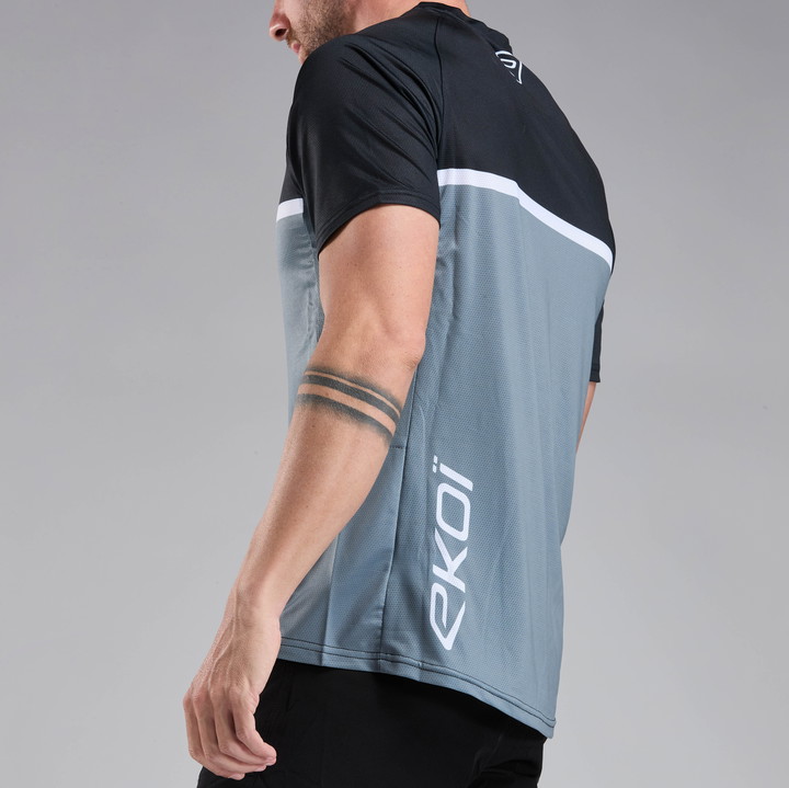 EKOI PERF GRAUES KURZARM-MTB-TRIKOT