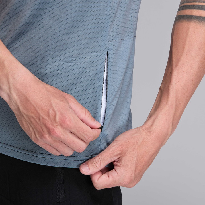 EKOI PERF GRAUES KURZARM-MTB-TRIKOT