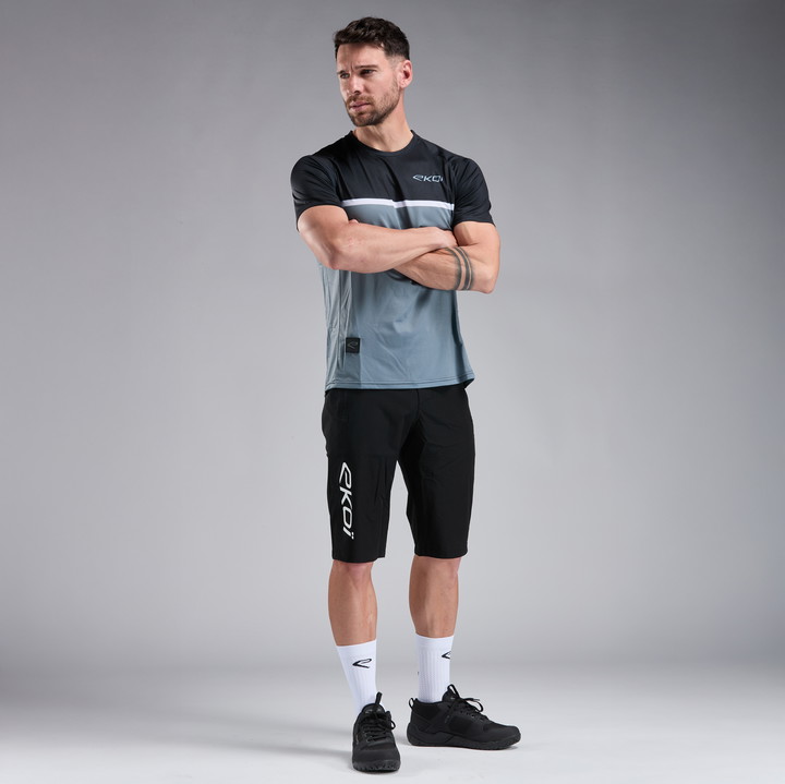 EKOI PERF GRAUES KURZARM-MTB-TRIKOT