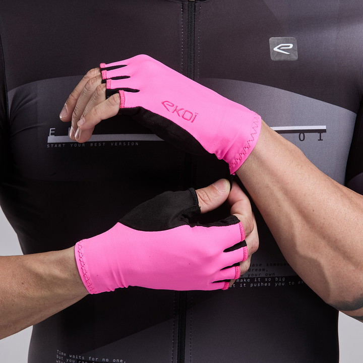 GUANTI CICLISMO EKOI ROSA