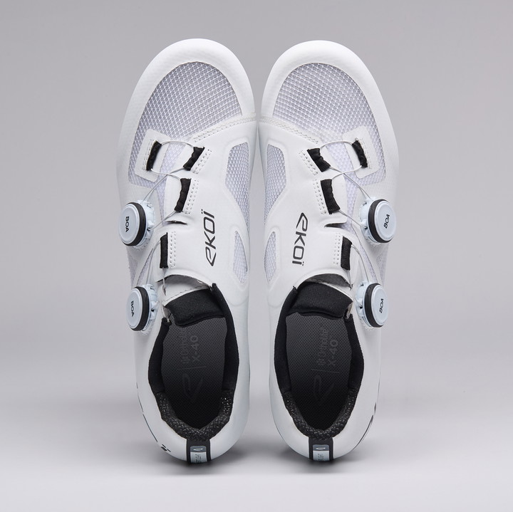 EKOI Perf CARBON INSERT LIGHT Rennradschuhe Weiß