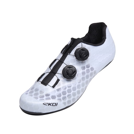 Chaussures route EKOI Perf ROAD CARBON TECH LIGHT Blanches