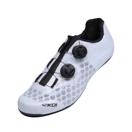 Zapatillas de ruta EKOI Perf ROAD CARBON TECH LIGHT Blancas
