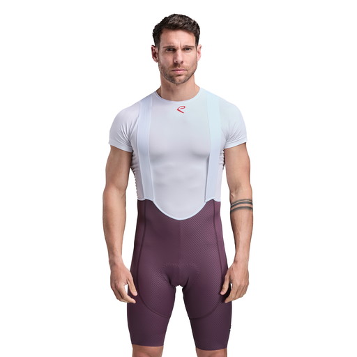 EKOI Perf GEL POWER CROSS Plum Bib Shorts