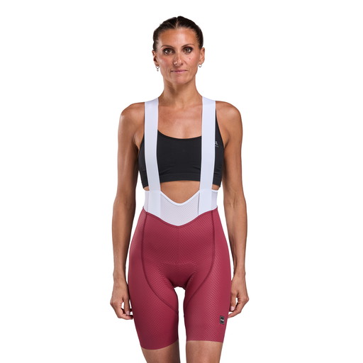 Damen-Radhose EKOI Perf POWER GEL CROSS Rhabarber
