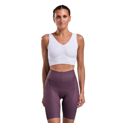 Damen-Radhose EKOI Perf POWER GEL CROSS ohne Träger in Pflaume