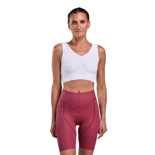 Damen-Radhose EKOI Perf POWER GEL CROSS ohne Träger Rhabarber