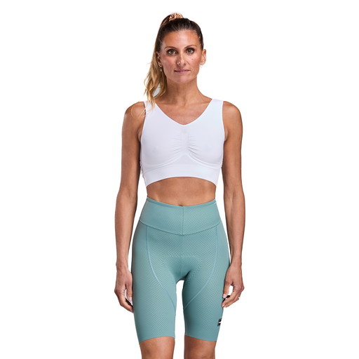 DAMEN-TRÄGERLOSE RADHOSE EKOI PERF POWER GEL CROSS SALBEI
