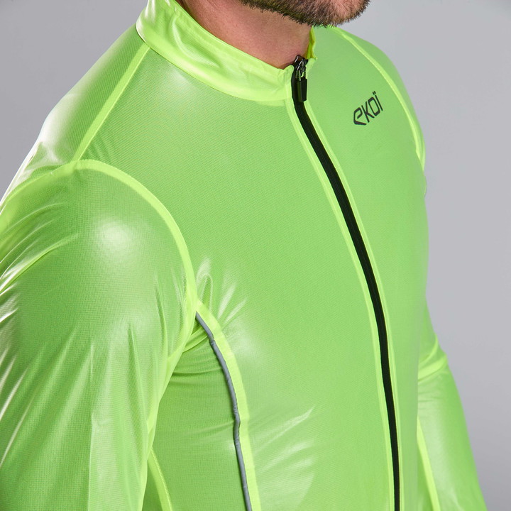 Regenjacke EKOI Perf SHARK Neon Gelb