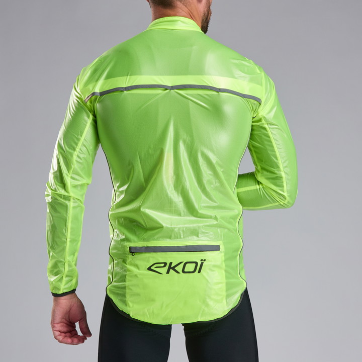 Chaqueta de lluvia EKOI Perf SHARK Amarillo fluorescente