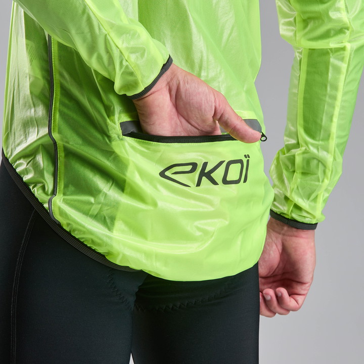 Chaqueta de lluvia EKOI Perf SHARK Amarillo fluorescente