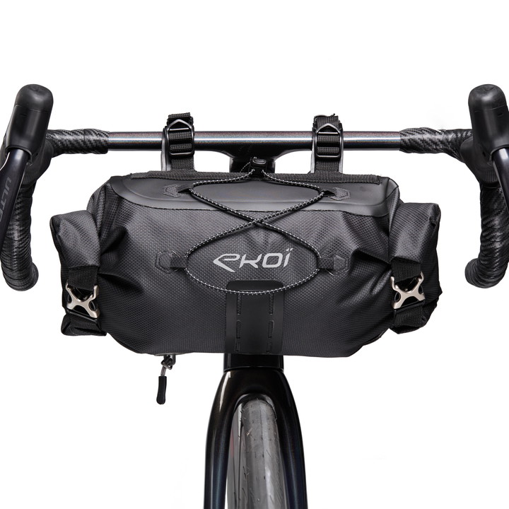 SACOCHE GUIDON GRAVEL BIKE PACKING EXPLORER EKOI NOIR 