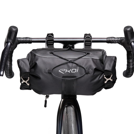 Alforja de manillar EKOI Racing GRAVEL BIKE PACKING EXPLORER Negra 8L