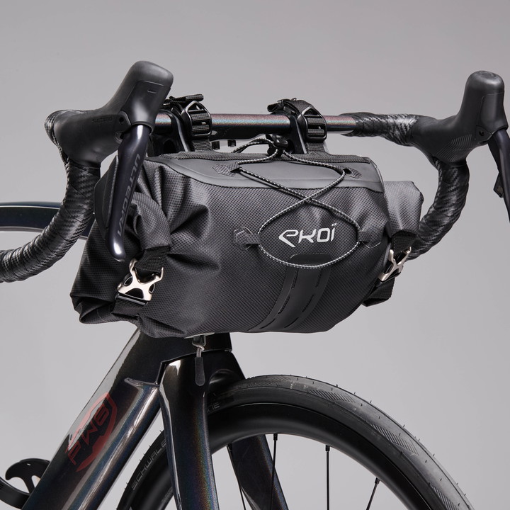 SACOCHE GUIDON GRAVEL BIKE PACKING EXPLORER EKOI NOIR 