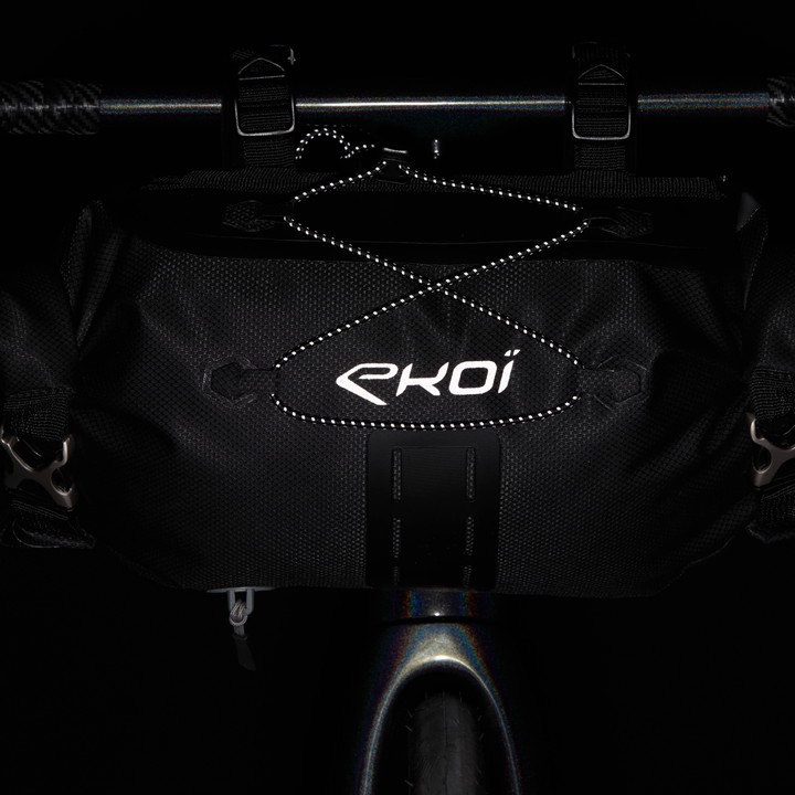 SACOCHE GUIDON GRAVEL BIKE PACKING EXPLORER EKOI NOIR 