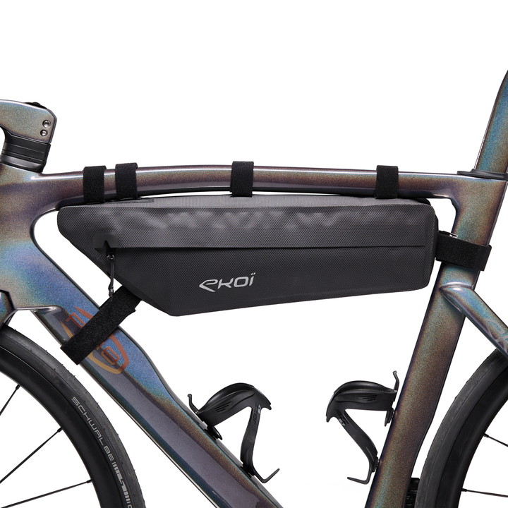 SACOCHE CADRE GRAVEL BIKE PACKING EXPLORER EKOI NOIR 