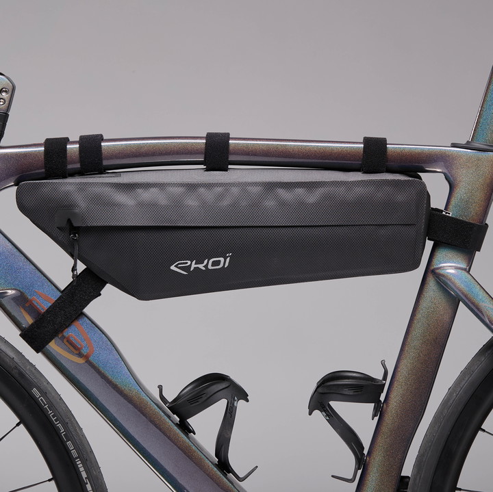 SACOCHE CADRE GRAVEL BIKE PACKING EXPLORER EKOI NOIR 