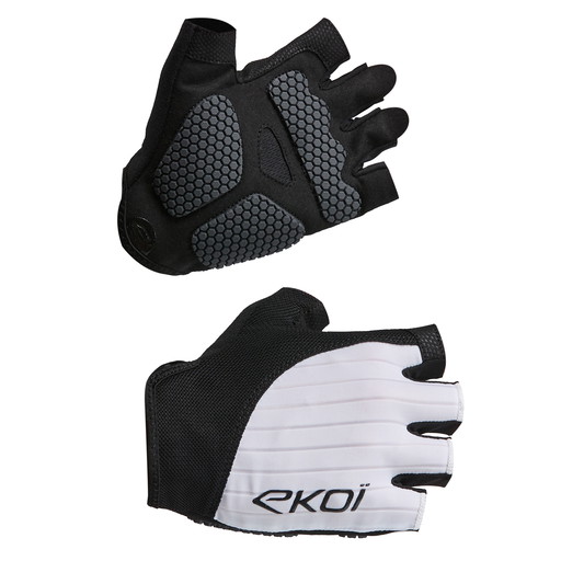 CYCLING GLOVES EKOI PERF GRIP WHITE - EKOI