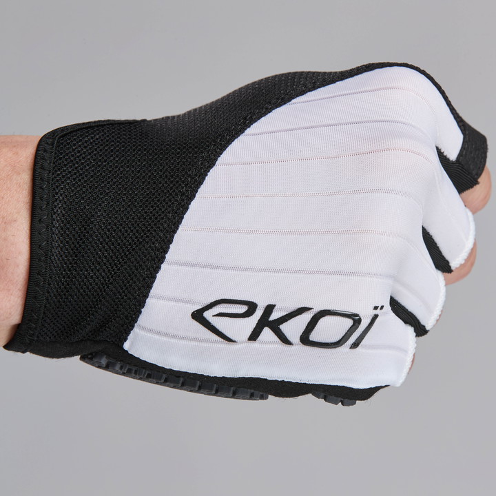 GANTS VELO EKOI PERF GRIP BLANC